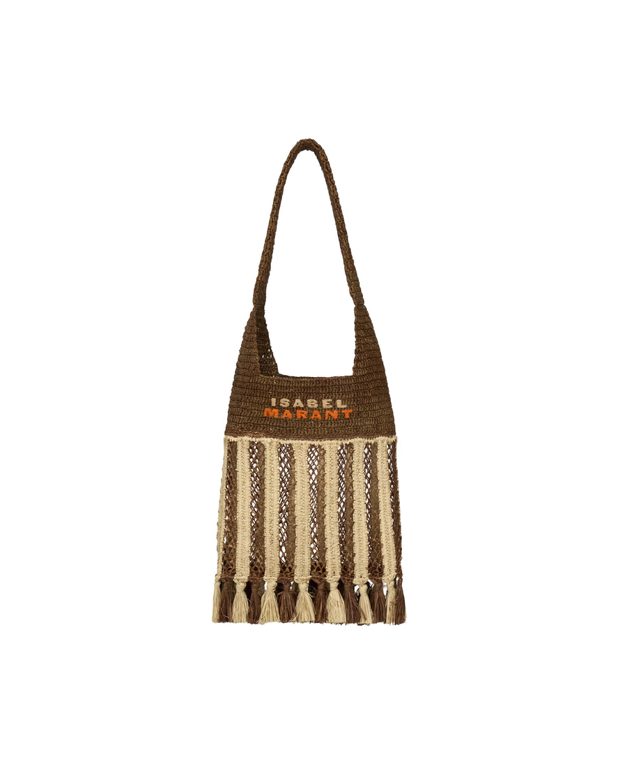 Tote Bag Praia Raffia Natural Brown Natural/brown Shoulder