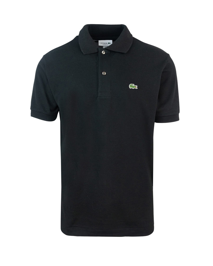 Polo Shirt Piquet Black Cotton