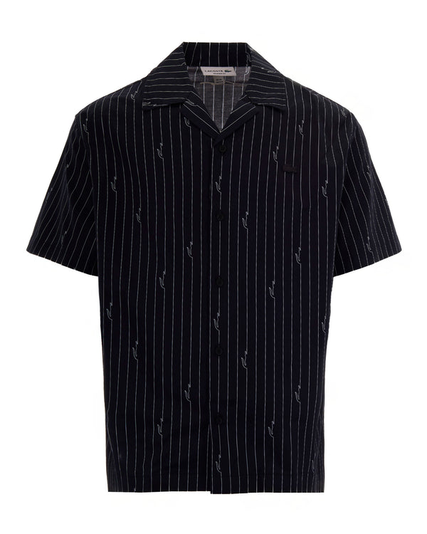 Shirt Twill Black-White Black/white Cotton