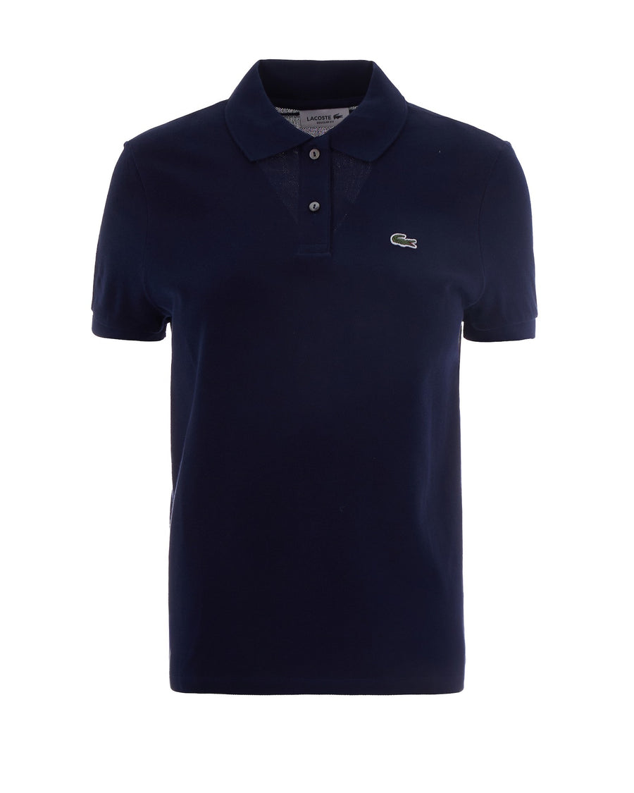 Polo Shirt Piqué Navy Blue Cotton Tops