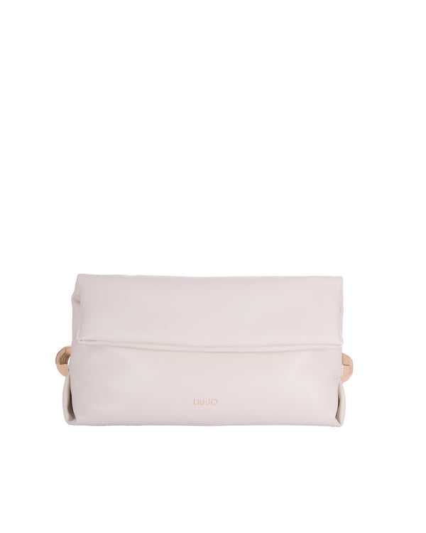 Clutch Bag Cream Eco-Leather Polyurethane