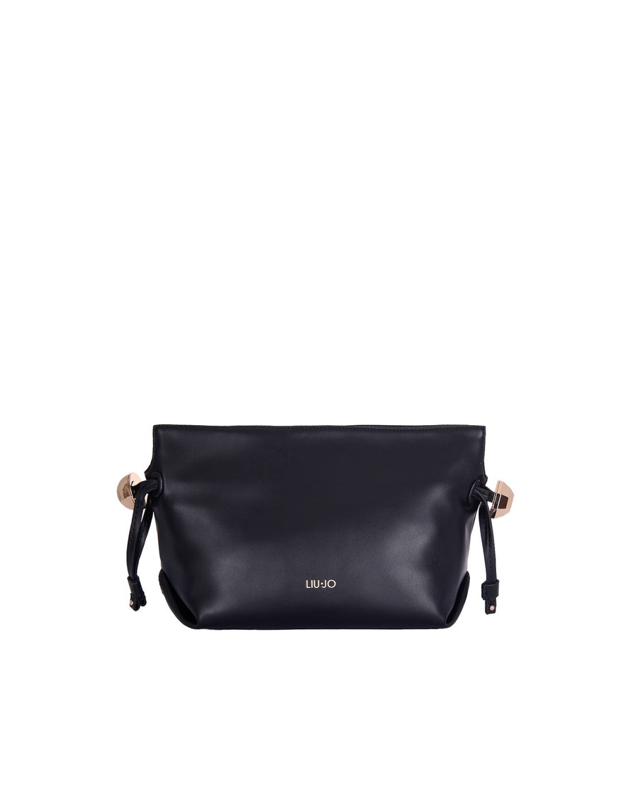 Shoulder Bag Black Polyurethane