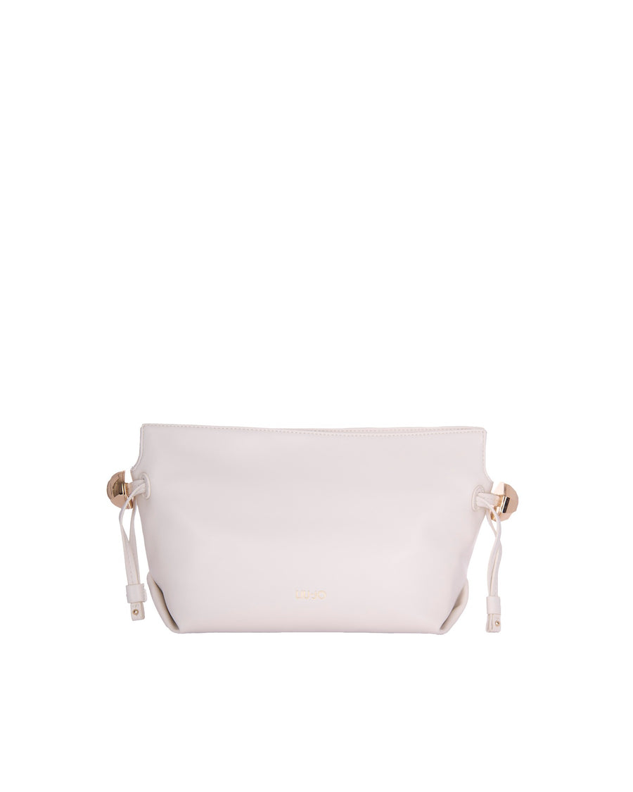 Shoulder Bag With Chain Cream Polyurethane