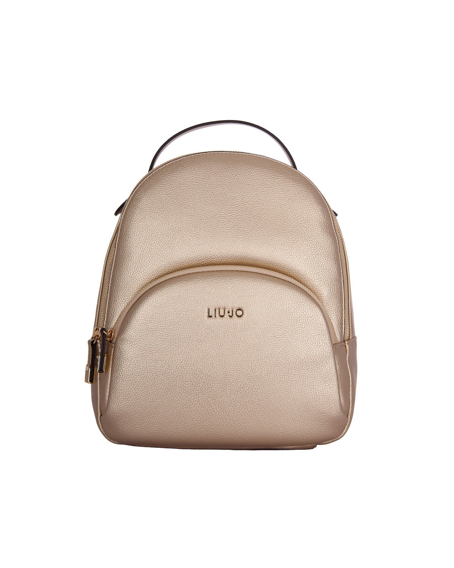 Backpack Eco-Leather Light Gold Polyurethane Backpacks