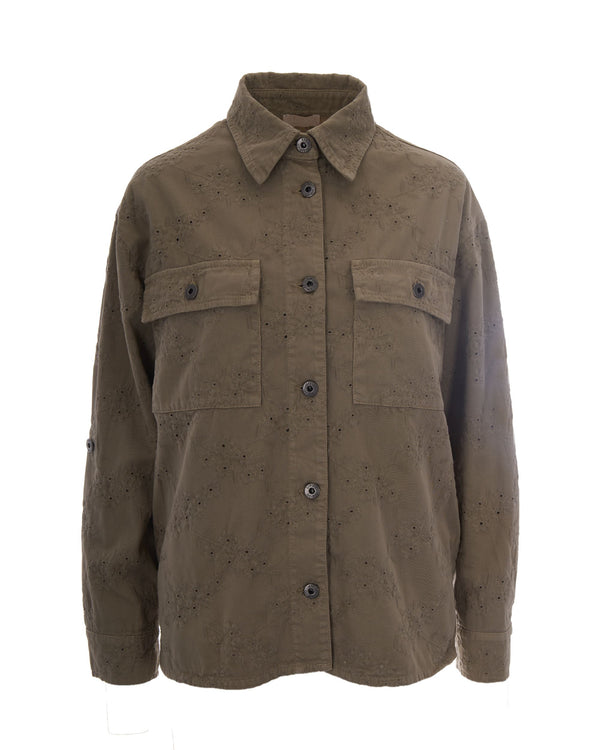 Embroidered Shirt Aluminium Cotton