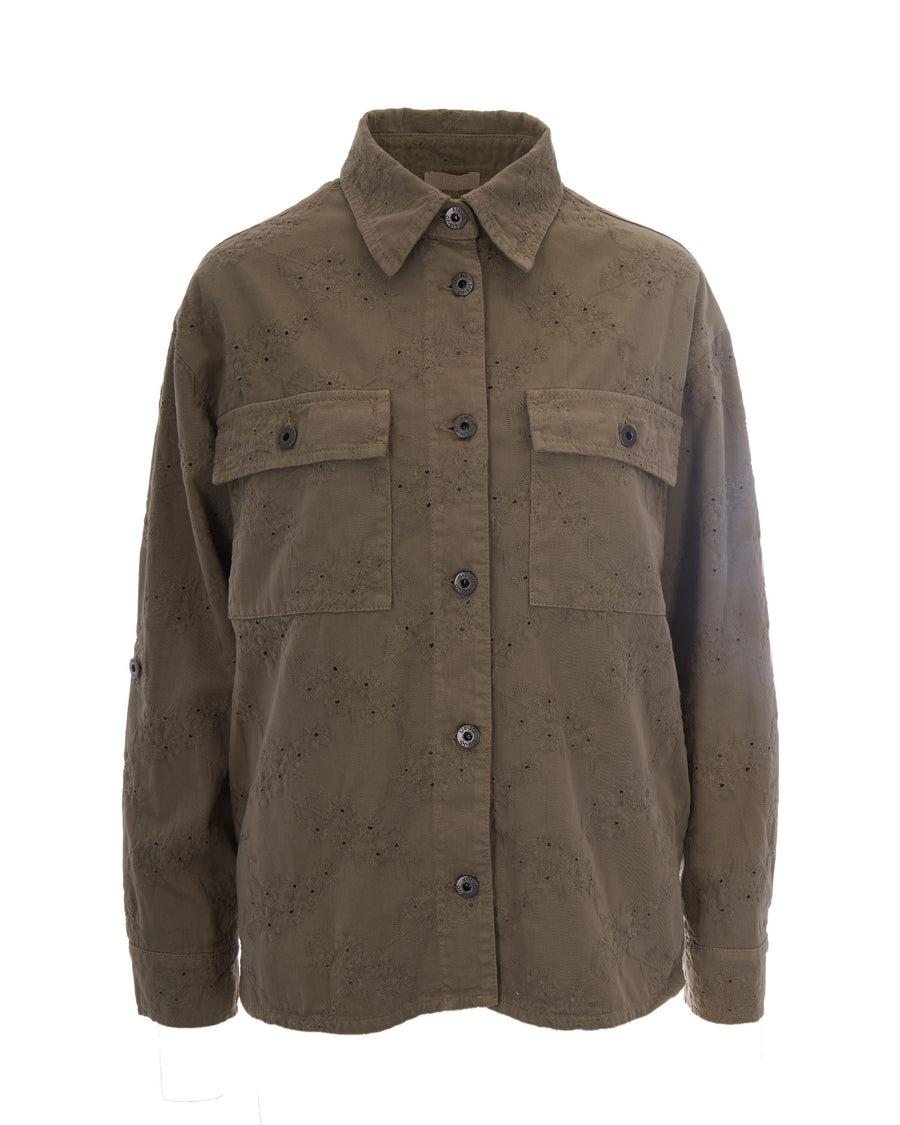 Embroidered Shirt Aluminium Cotton