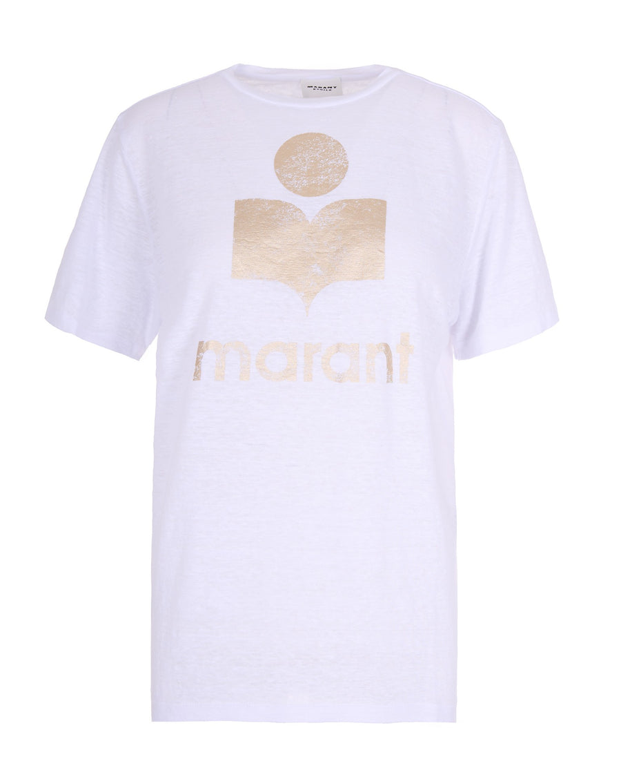 T-Shirt Zewel White-Light Gold White/light Linen T-shirts & Jerseys