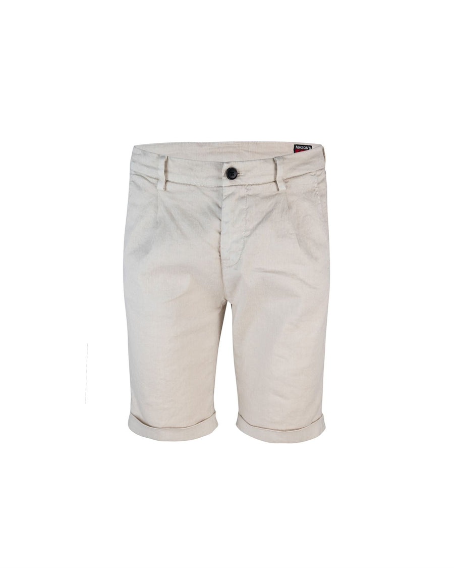 Bermuda Shorts White Linen Blend