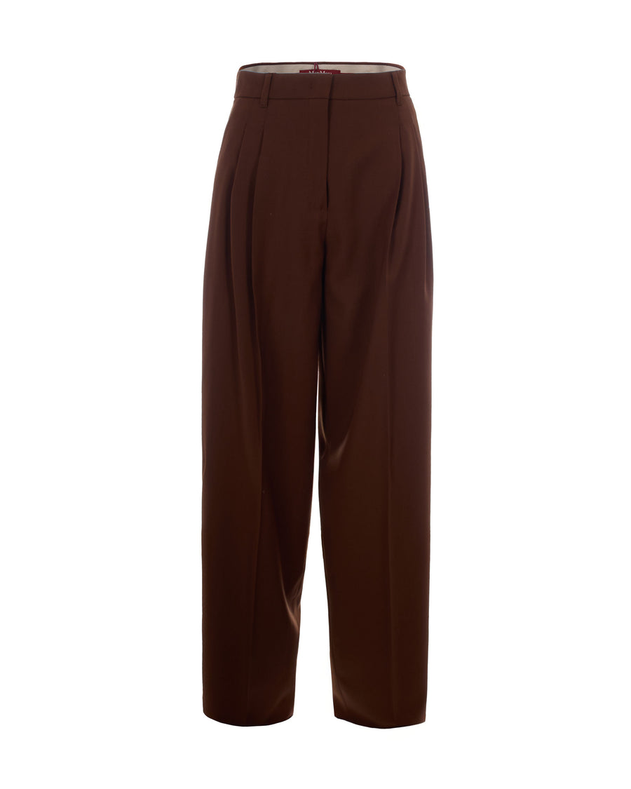 Trousers Bacio Chocolate Virgin Wool