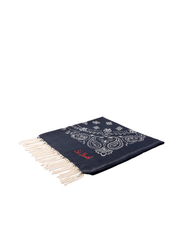 Beach Towel Foutas Bandana Blue Cotton Accessories