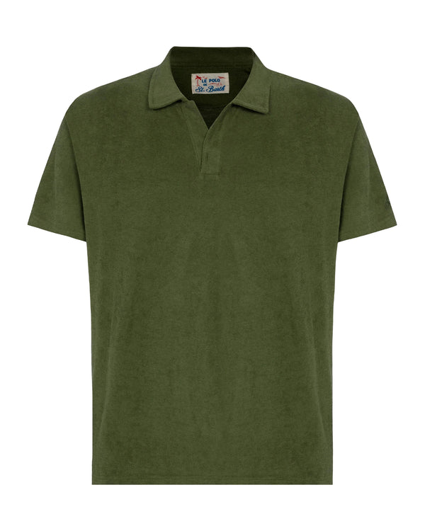 Polo Shirt Jeremy Military Lyocell Cotton