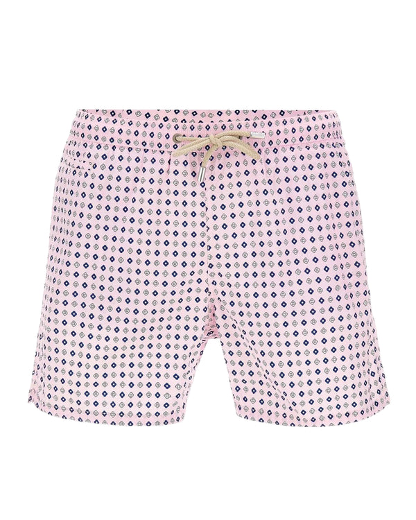 Swim Shorts Geo Tie Pink Polyester