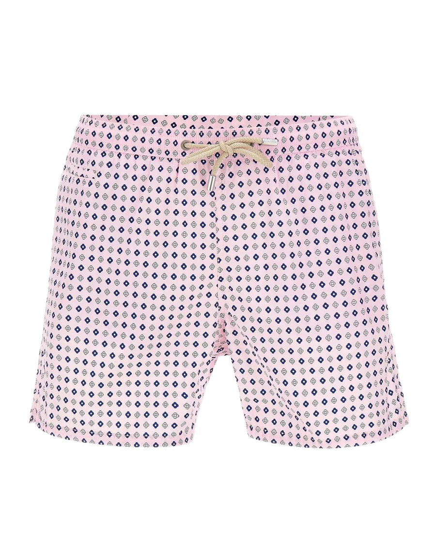 Swim Shorts Geo Tie Pink Polyester