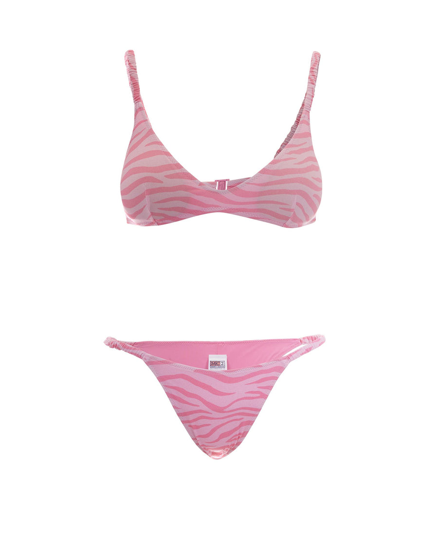 Bikini Moana Zebra Print Pink Polyamide Elastane One-pieces