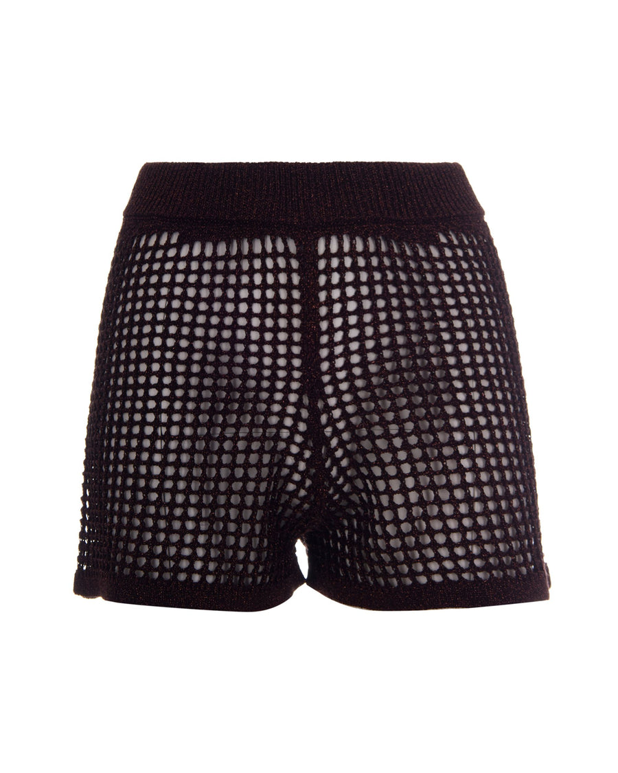 Shorts Sharma Lurex Brown Cotton Polyacrylic