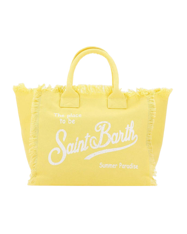 Tote Bag Vanity Light Yellow Cotton Handbags