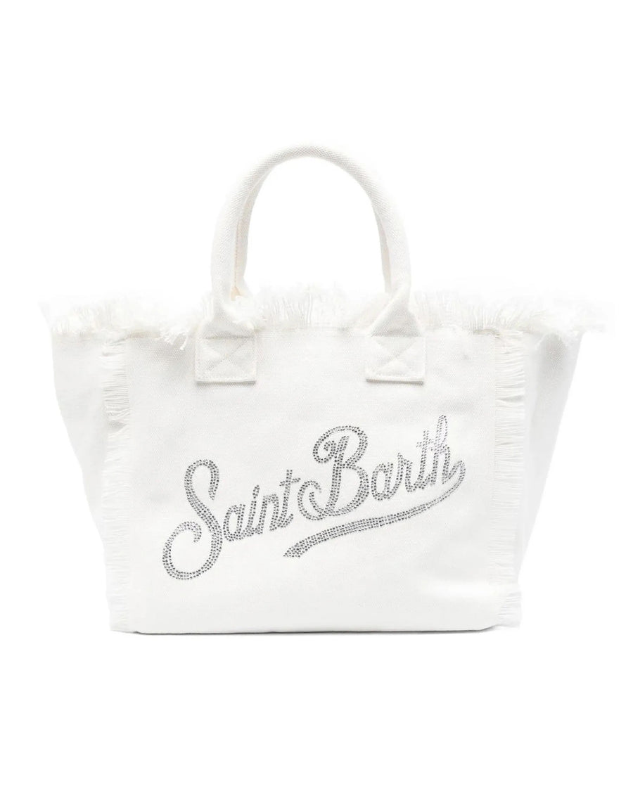 Tote Bag Vanity White Rhinestone Cotton Handbags