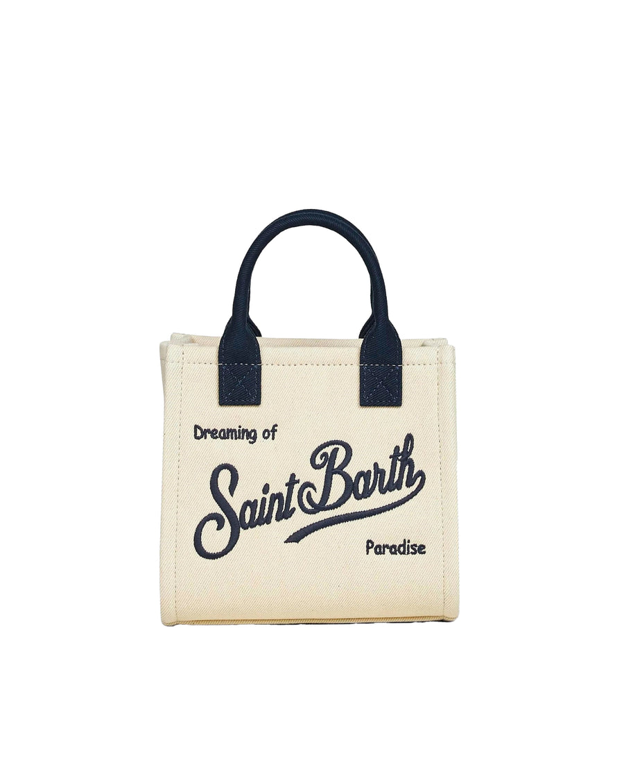 Tote Bag Vanity Mini Canvas White Cotton Handbags