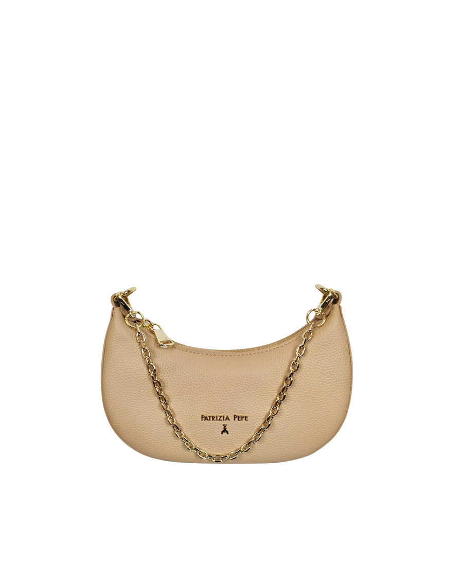 Shoulder Bag Mezzaluna Warm Skin Calf Leather