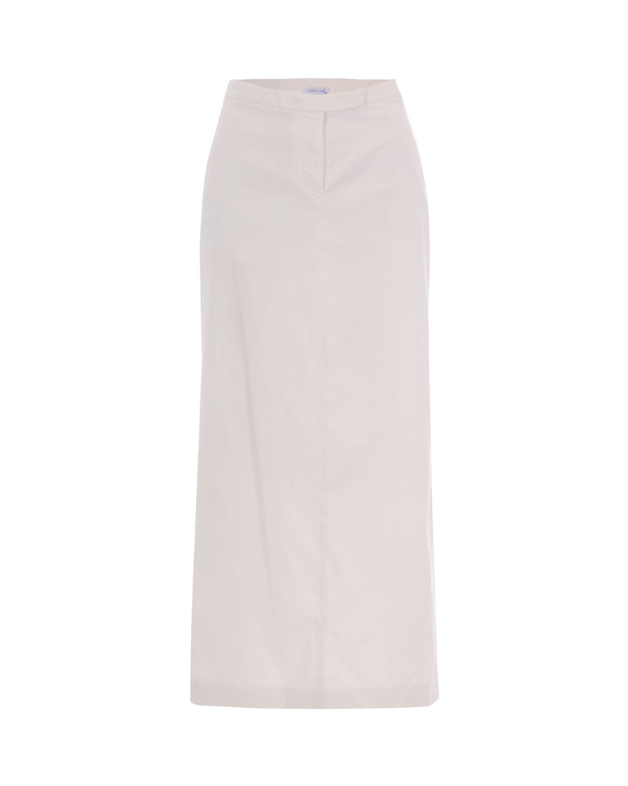 Pencil Skirt Bianca White Cotton