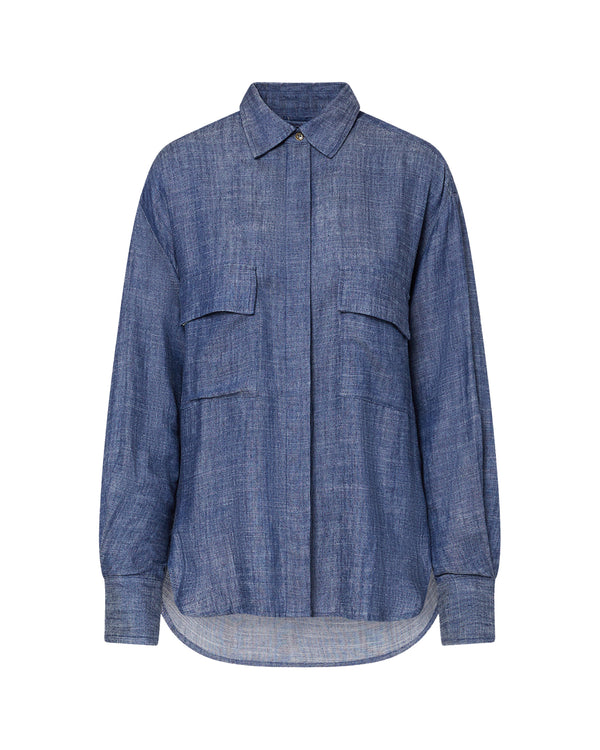 Shirt Gerard Navy Lyocell