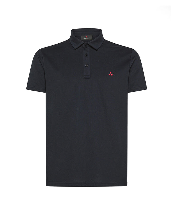 Polo Mezzola Blue Graphite Polyester Shirts