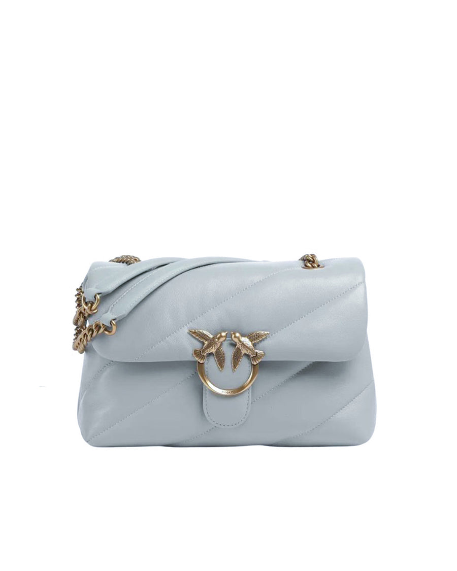 Shoulder Bag Love Puff Pearl Grey-Antique Gold Grey/antique Leather; Outer Fabric: Pu