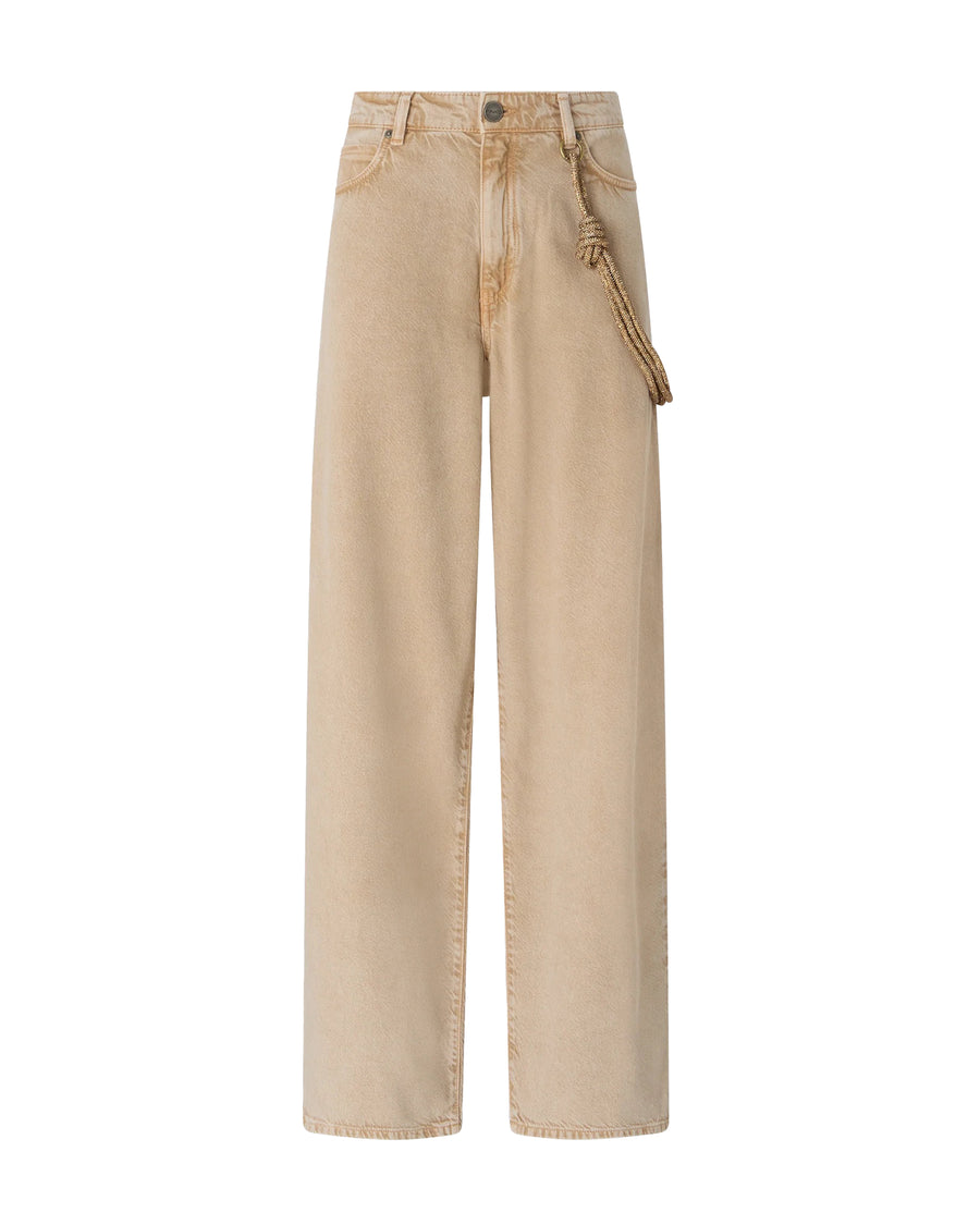 Jeans Lauryn Loose Beige Outer Fabric: Lyocell