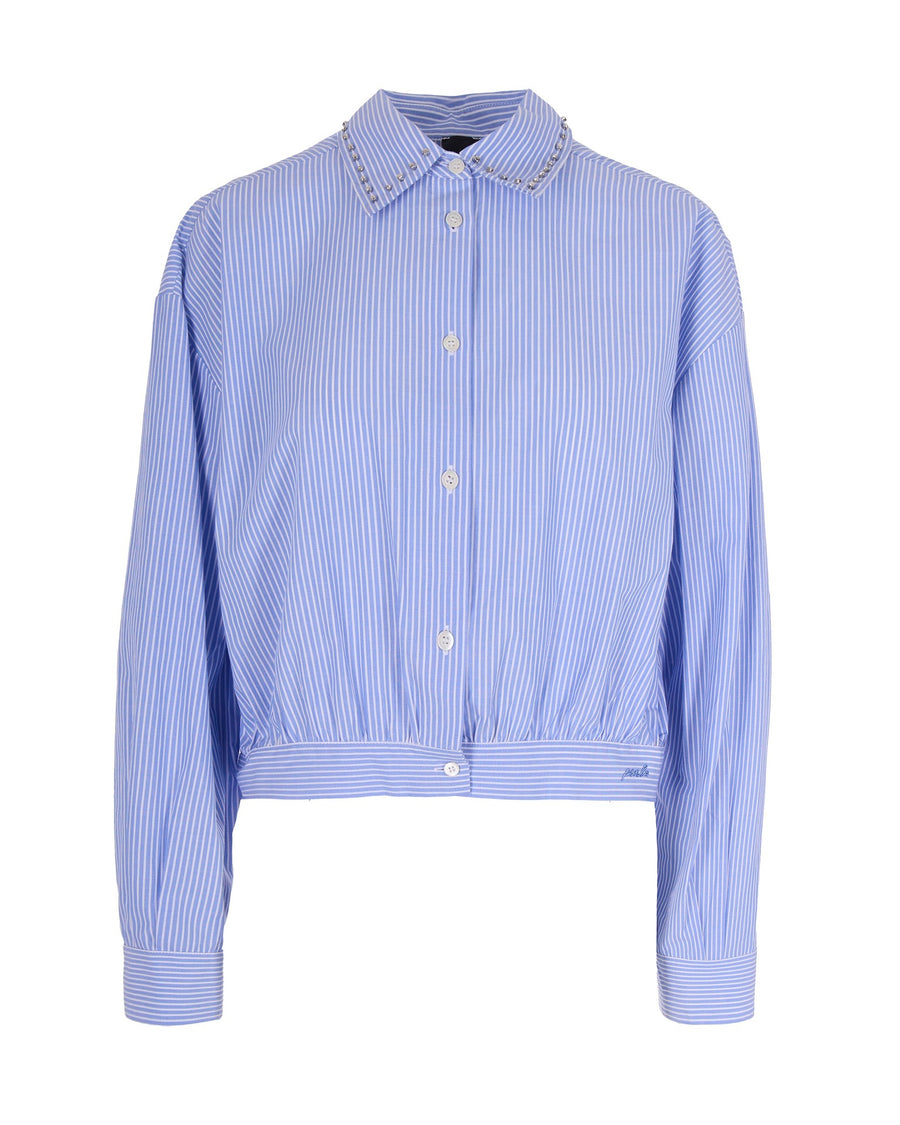 Shirt Charita White-Light Blue White/light Cotton