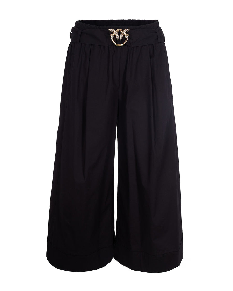Shorts Love Birds Black Cotton Poplin Limousine Elastane