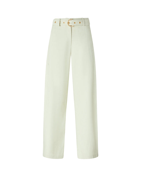 Trousers With Removable Belt Aquamarine Almost Viscose