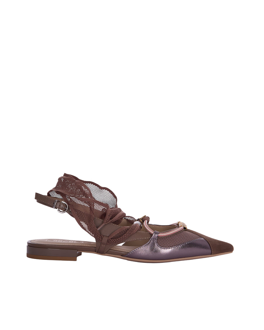 Ballerina Gianira Brown Leather Shoe