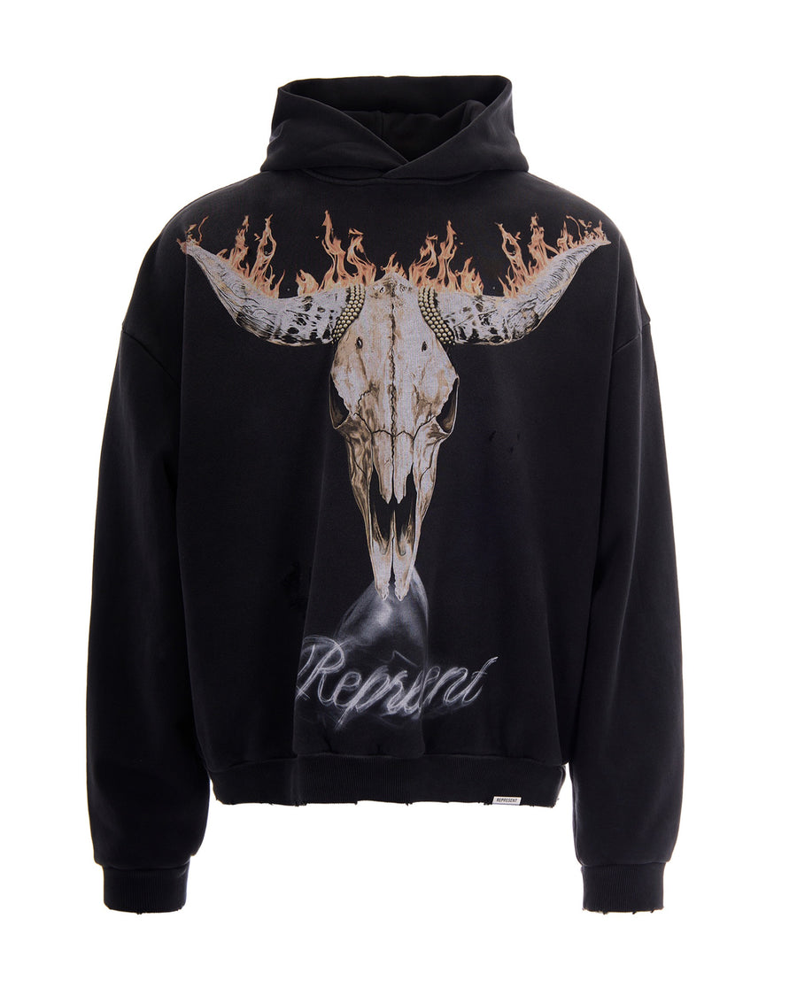Hoodie British Cowboys Stained Black Cotton Sweatshirts