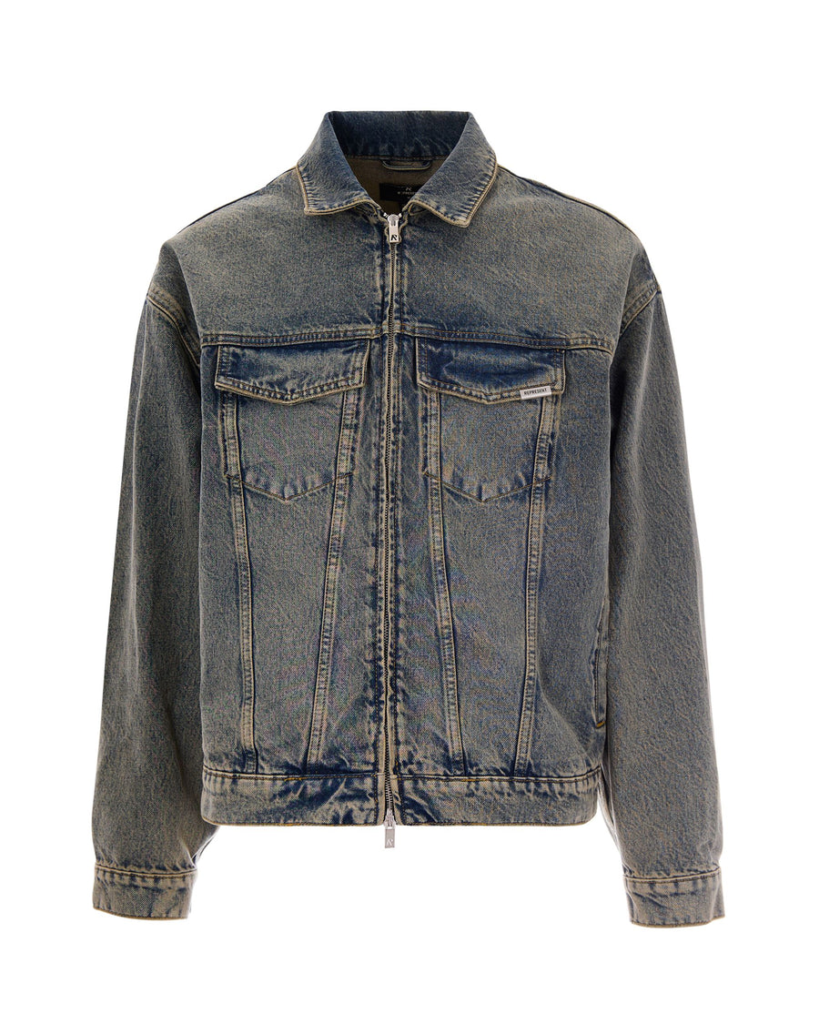 Denim Jacket R4 Blue Cream Cotton