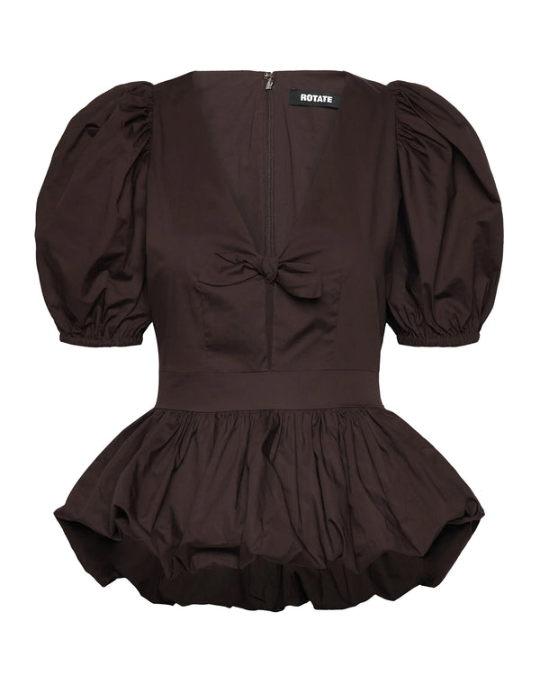 Top Puff Sleeve Bubble Molé Tops
