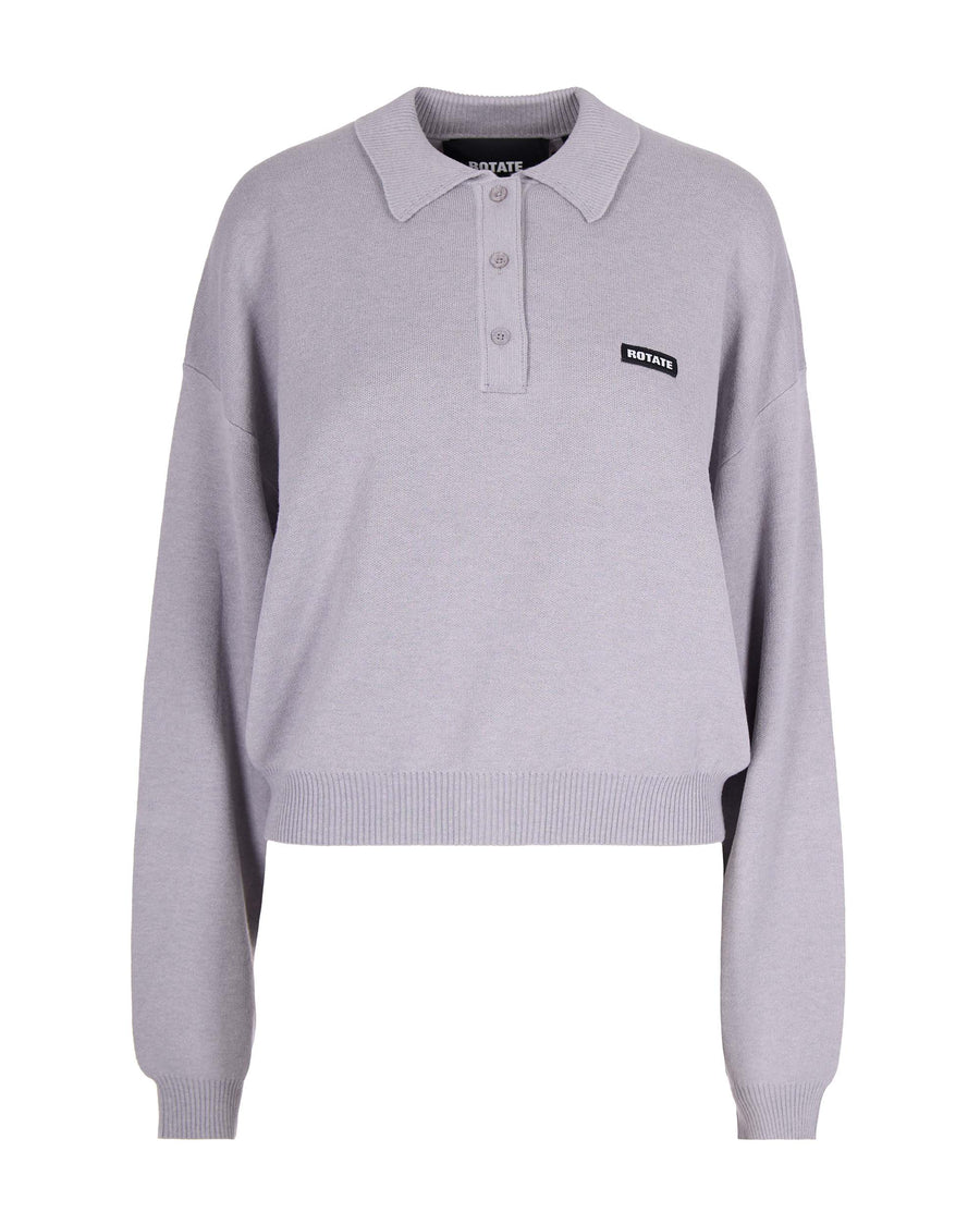 Polo Slinky Knit Light Grey Alloy (light Grey) Modal Tops