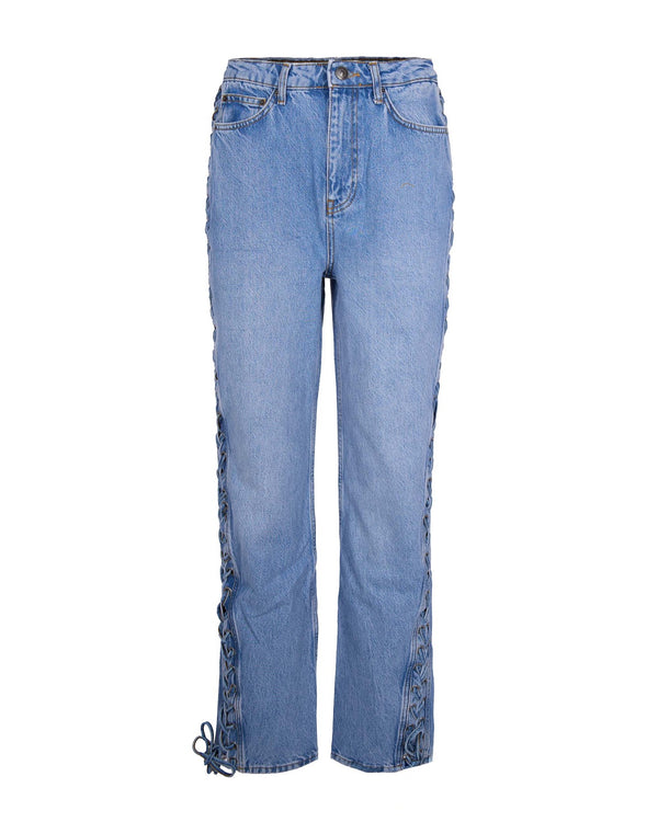 Jeans Twisted Lacing Hydrangea Blue Organic Cotton