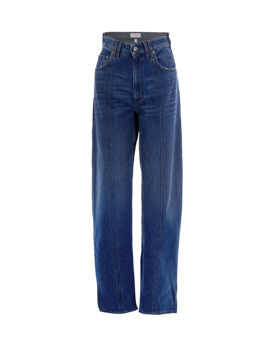 Jeans Bicolour Midnight Blue Cotton