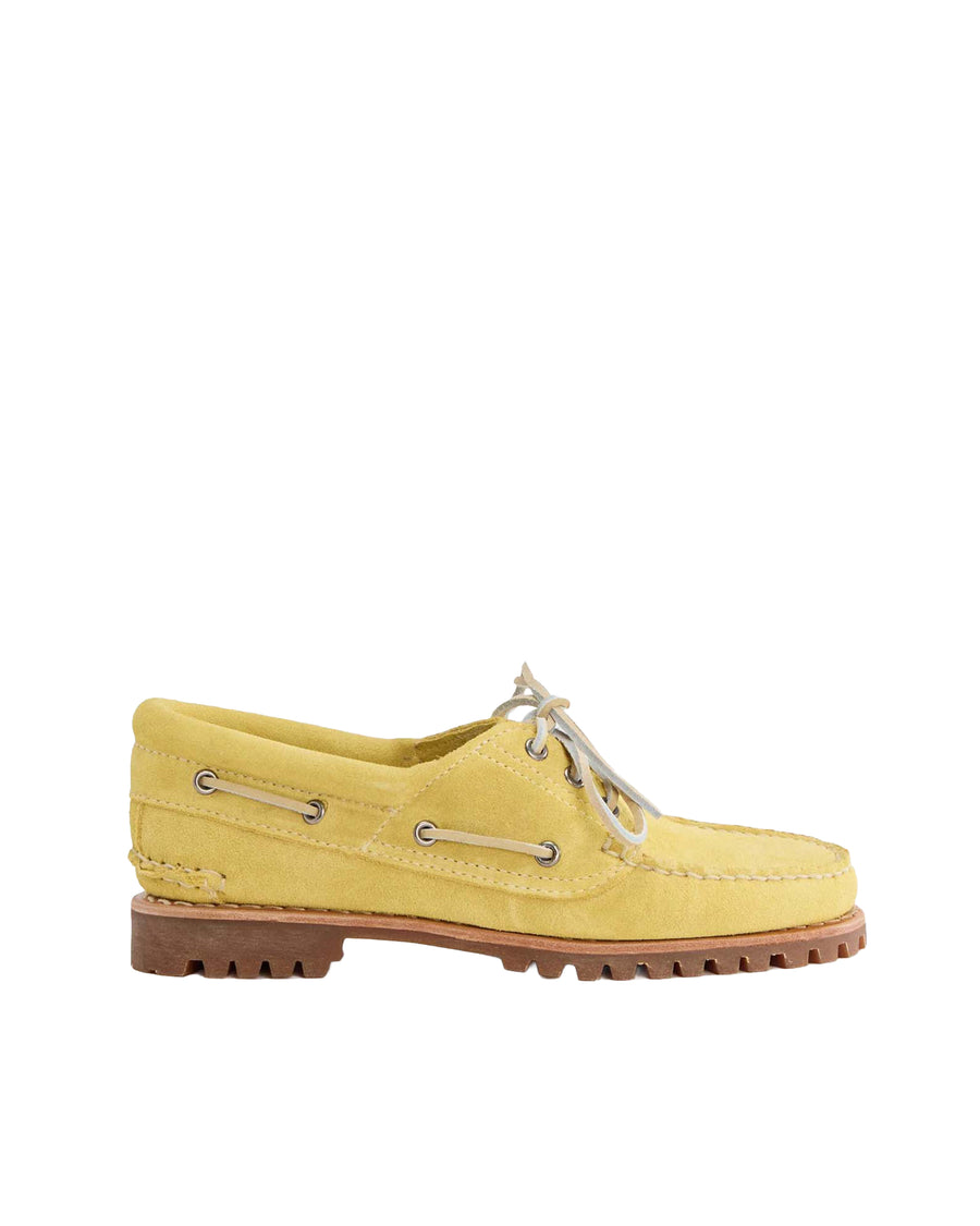 Boat Shoes Medium Yellow Suede Leather Loafers