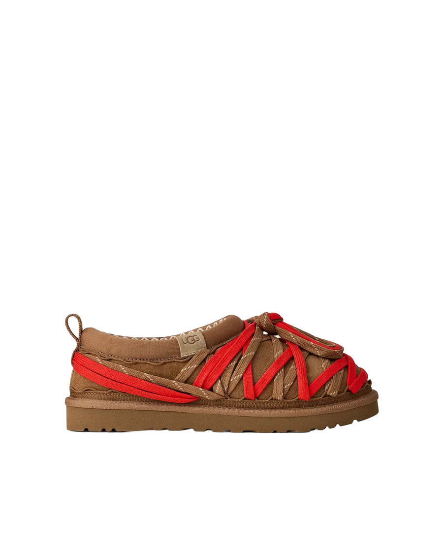 Slip-On Tasman Lace Slippers Chestnut Upper: Leather