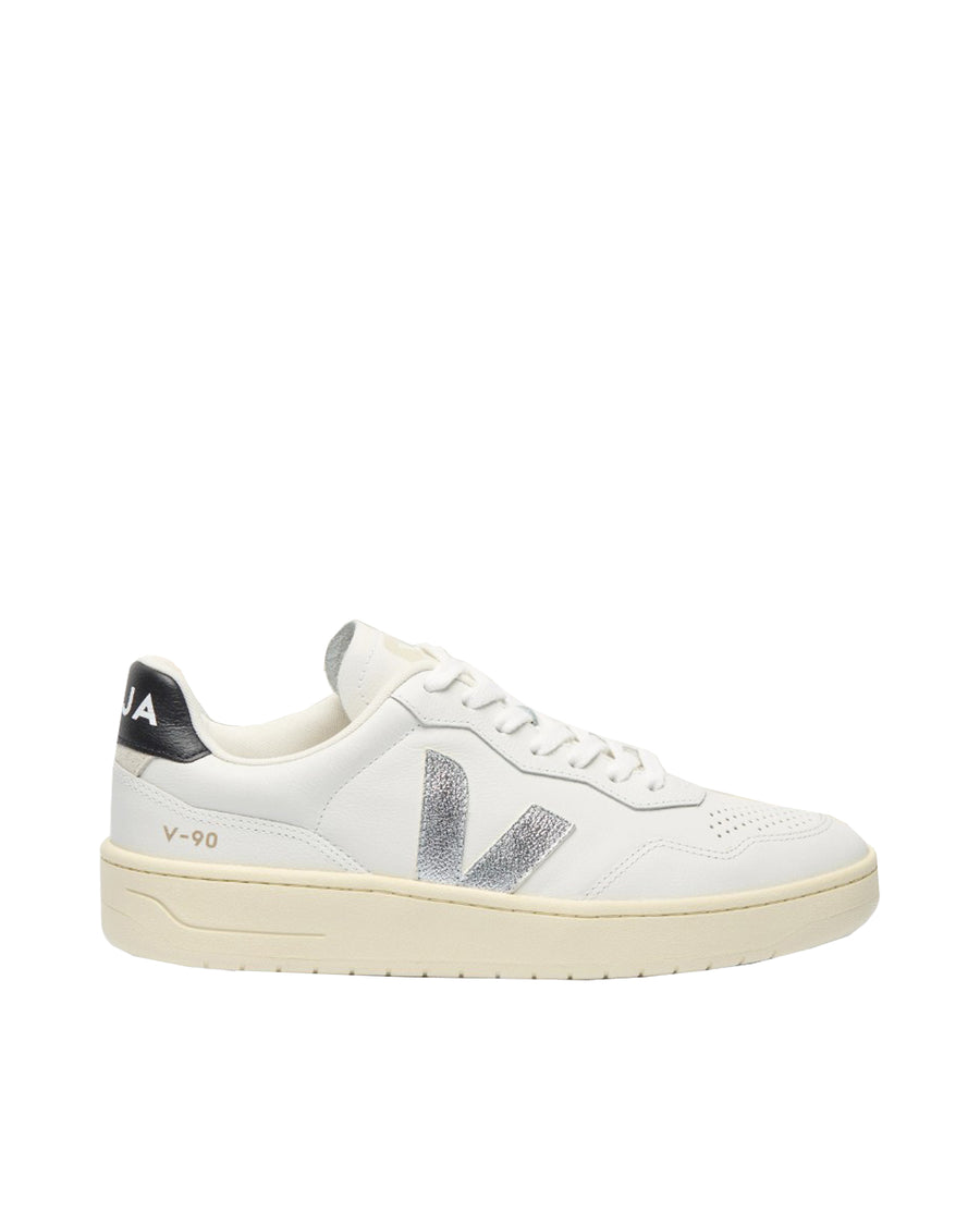 Sneakers V-90 White-Silver-Black White/silver/black Leather Trainers