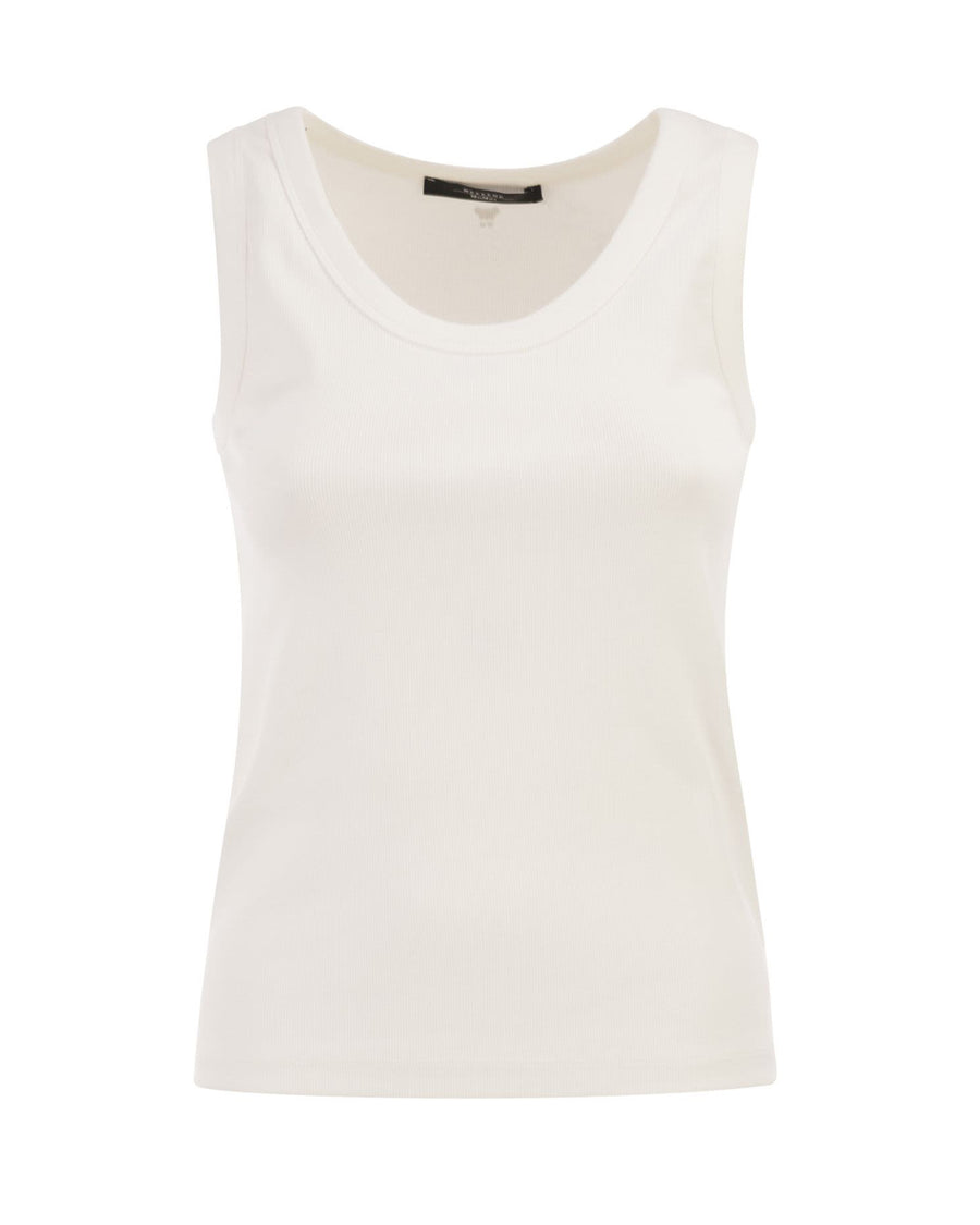 Top Stretch White Cotton Tops