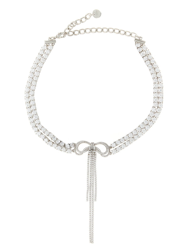 Self-Portrait necklace in silver