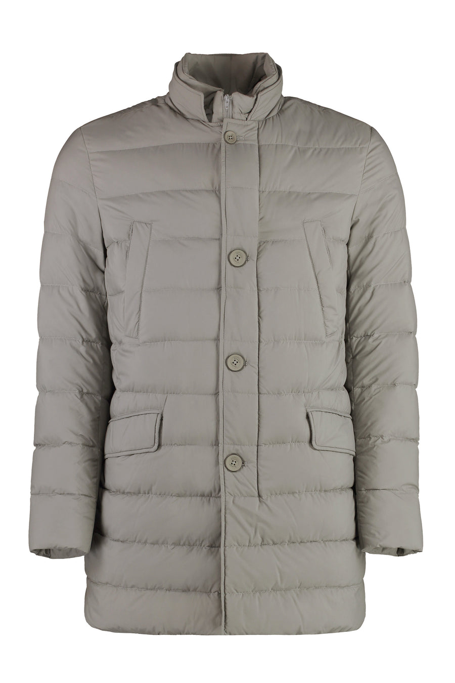 Techno-Nylon Down Jacket Grey Polyamide Padded &