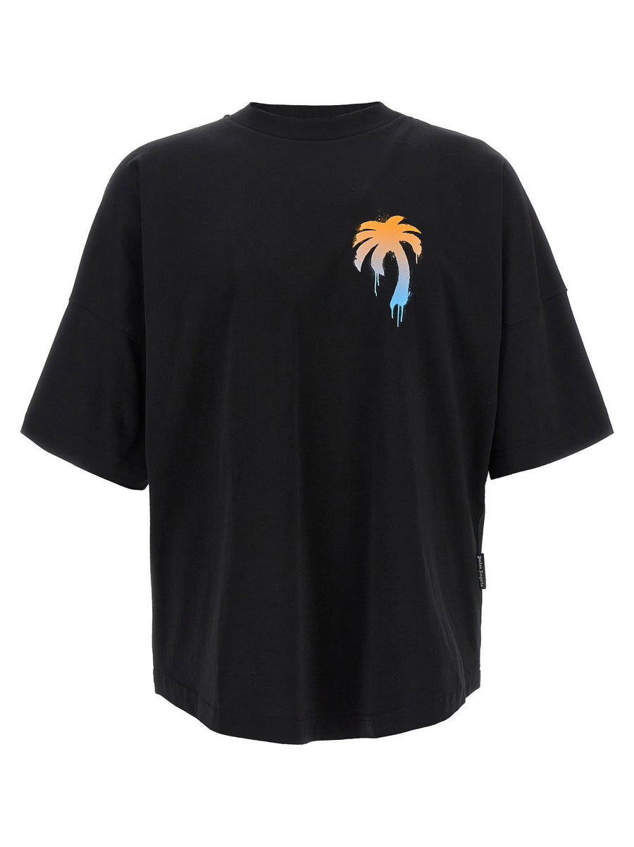 Palm Angels Palm Logo-Print T-Shirt — Black