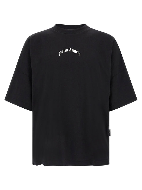 Palm Angels Logo-Embroidered T-shirt — Black
