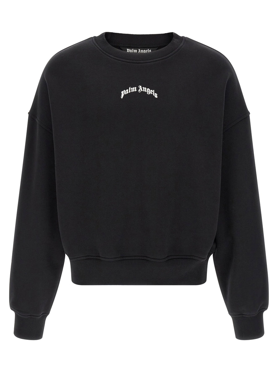 Palm Angels Logo-Embroidered Sweatshirt — Black