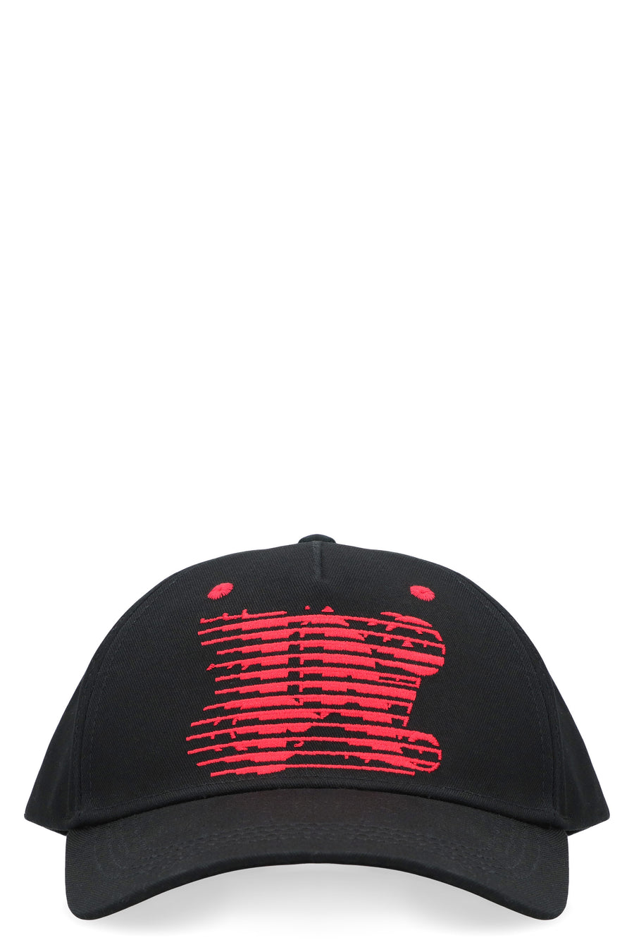 Baseball Cap With Racing Monogram Black Cotton Hat