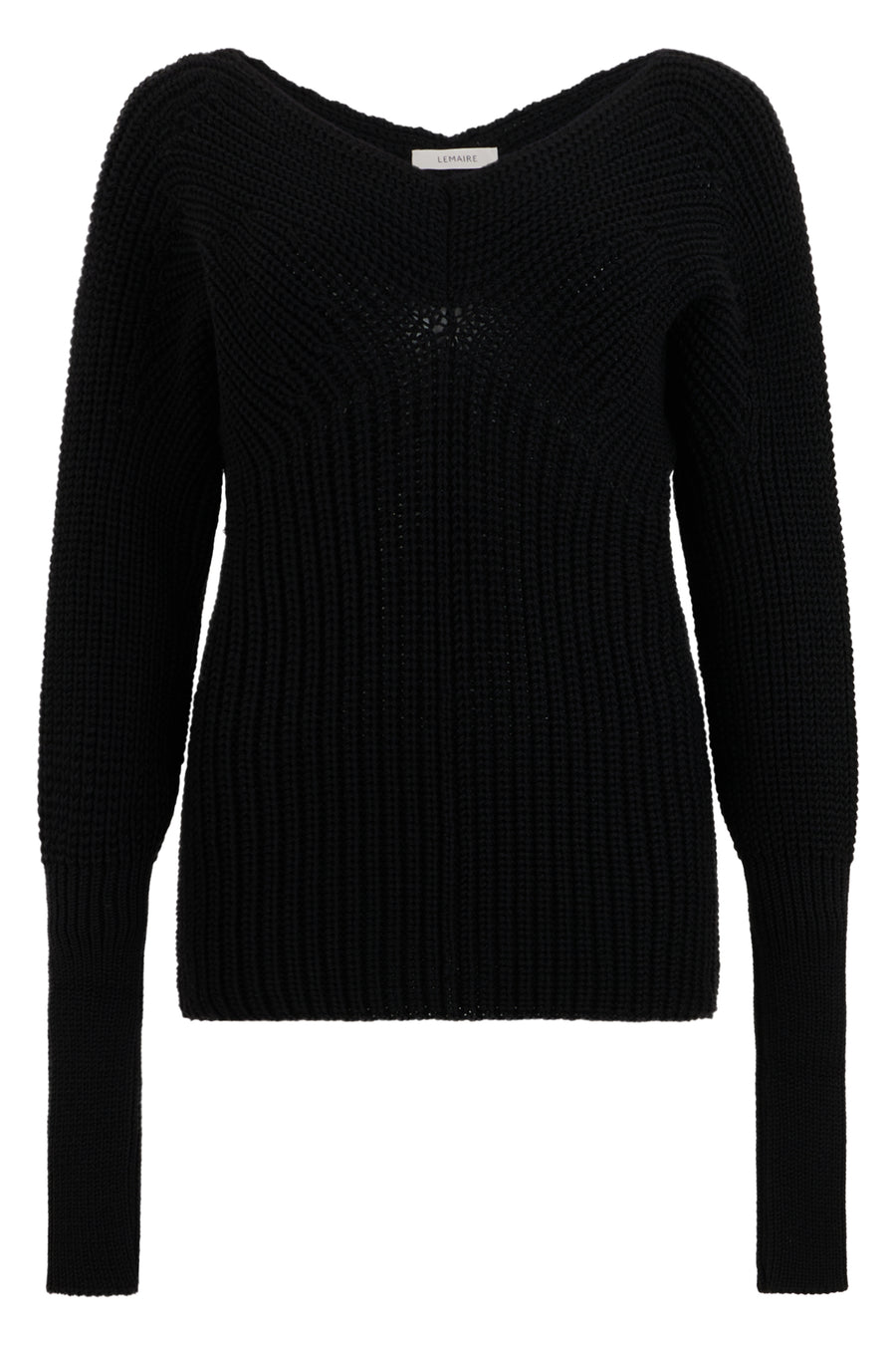 Sweater V-Neck Black Wool