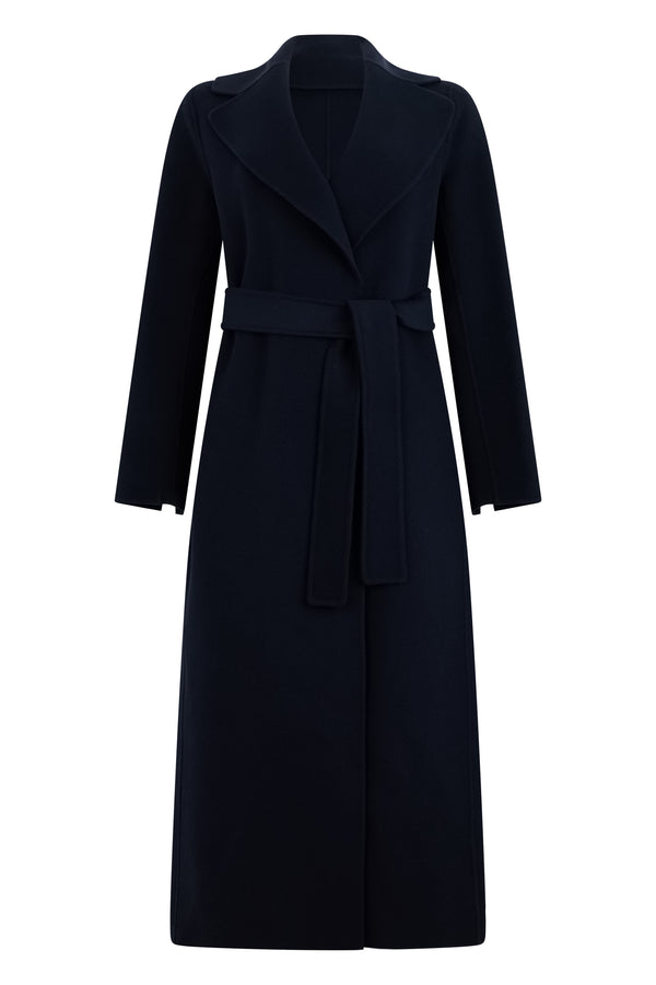 Long Coat Poldo Blue Wool Virgin